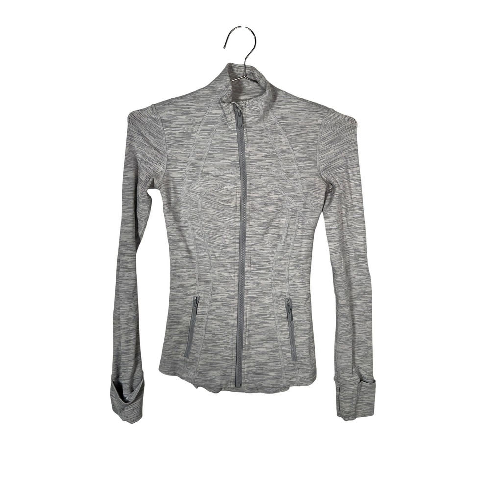 Lululemon Define Jacket Grey‎ Full Zip Athletic Yoga Vented Top Size 2